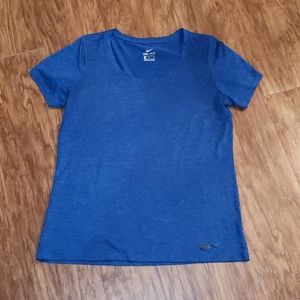 Nike Women's Dri-Fit Short Sleeve Top - Blue